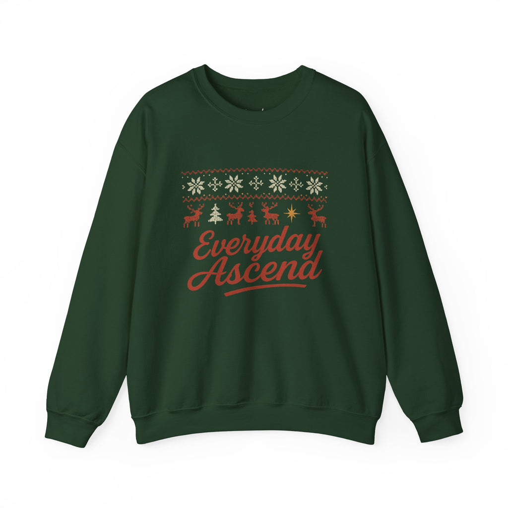 Everyday Ascend Christmas Crewneck Sweatshirt — Holiday Fair Isle Graphic