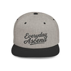Black Signature Script Flat Bill Hat