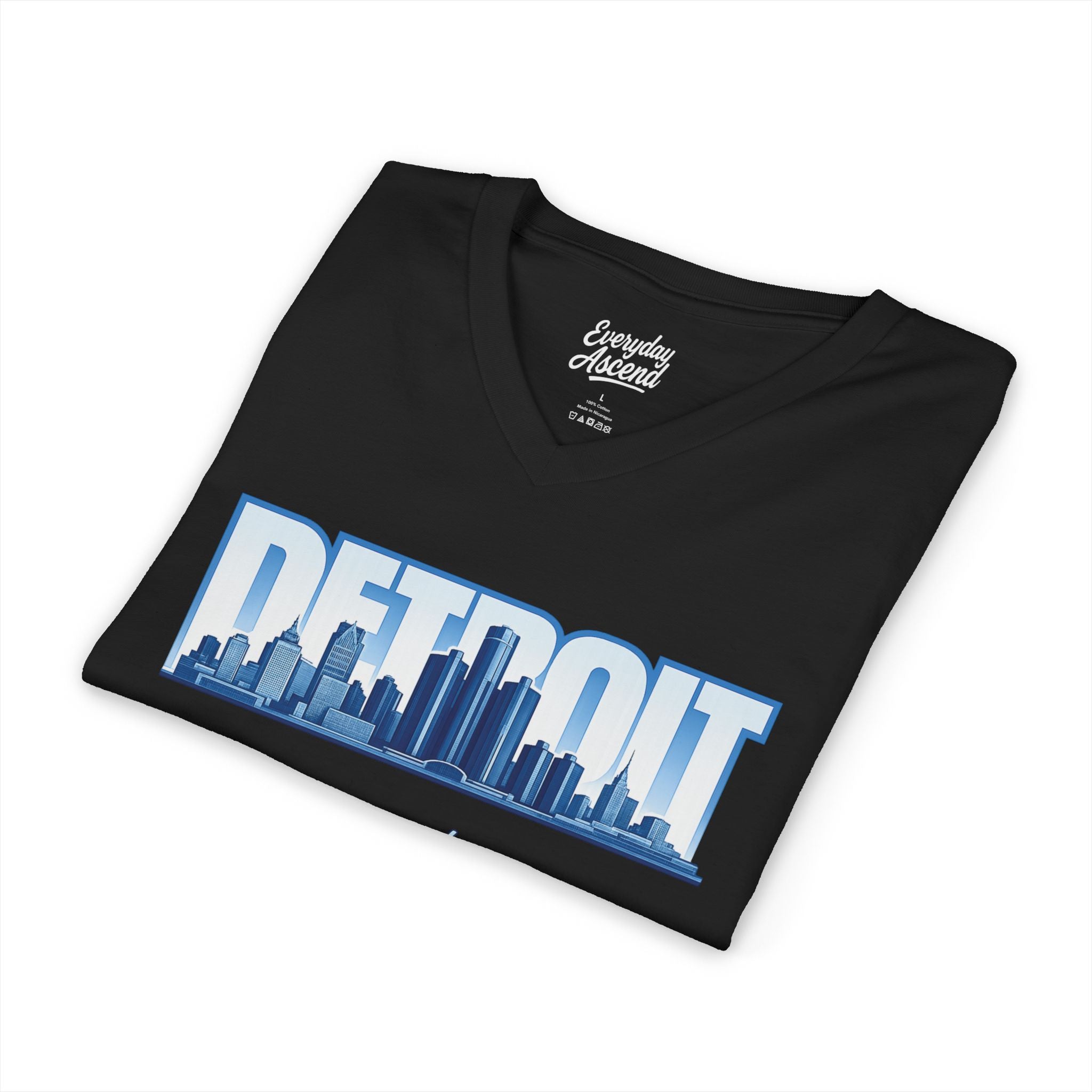 Detroit Skyline V-Neck Tee