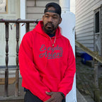 Everyday Ascend Red Hoodie Black Script 