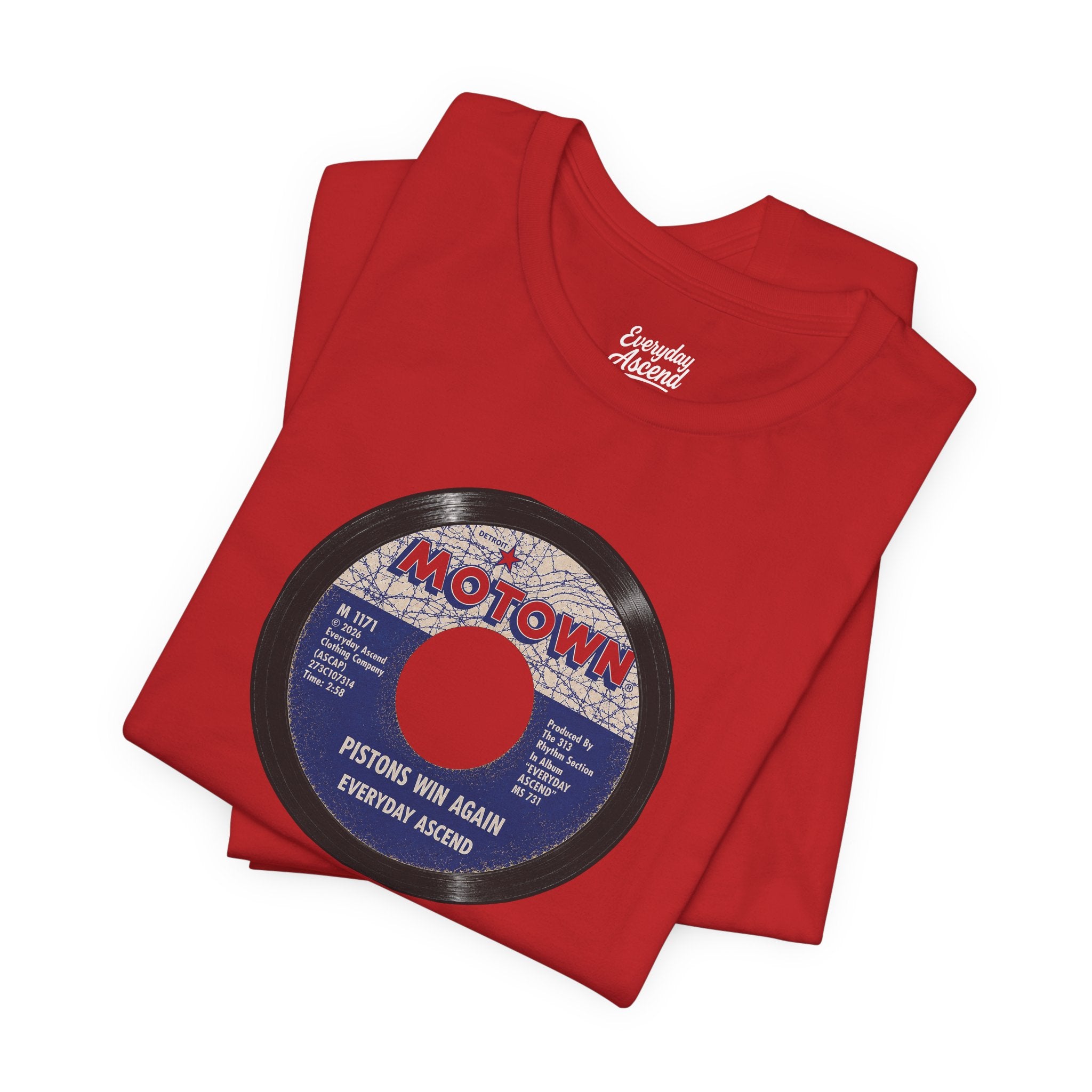 Everyday Ascend “Pistons Win Again” Vintage Record Tee