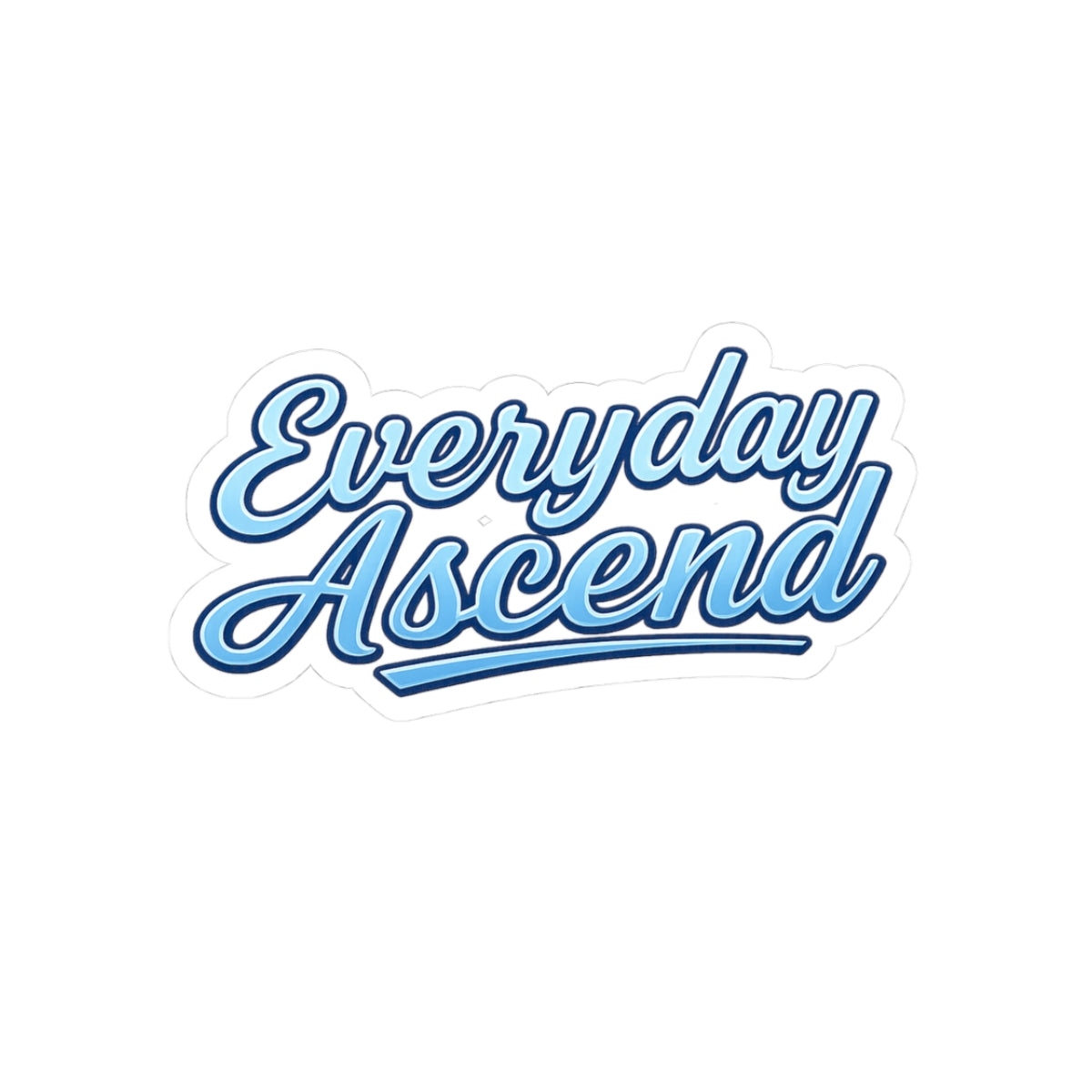 Blue Script Logo Kiss-Cut Sticker