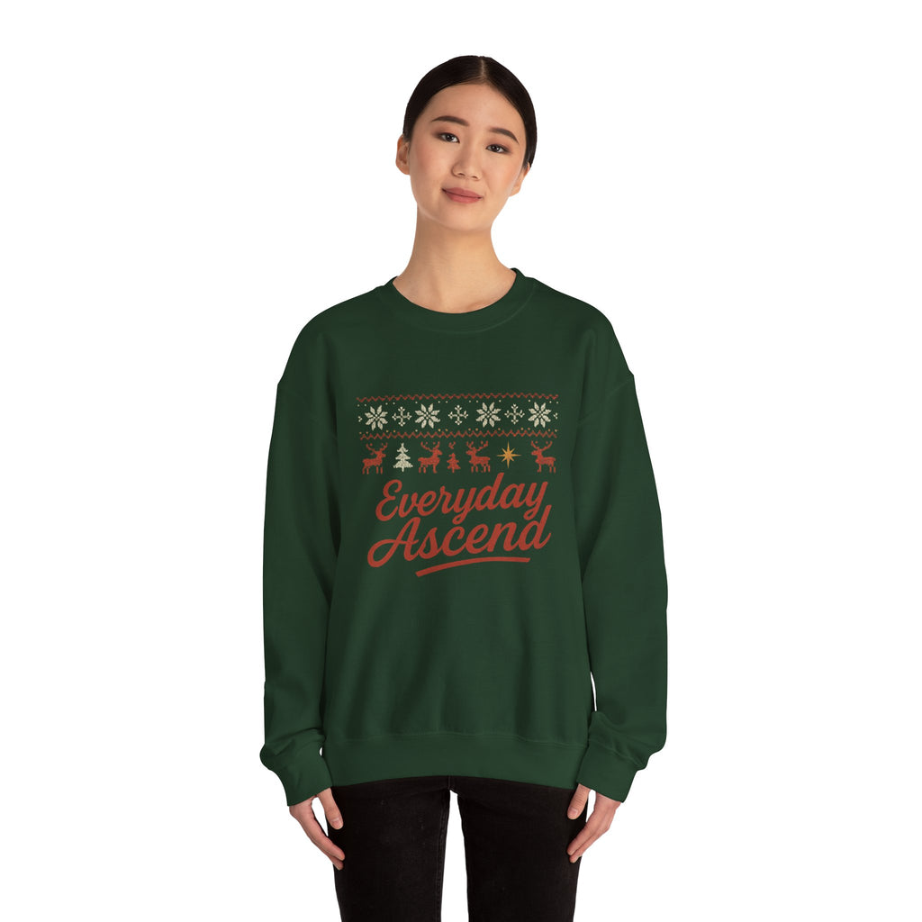 Everyday Ascend Christmas Crewneck Sweatshirt — Holiday Fair Isle Graphic