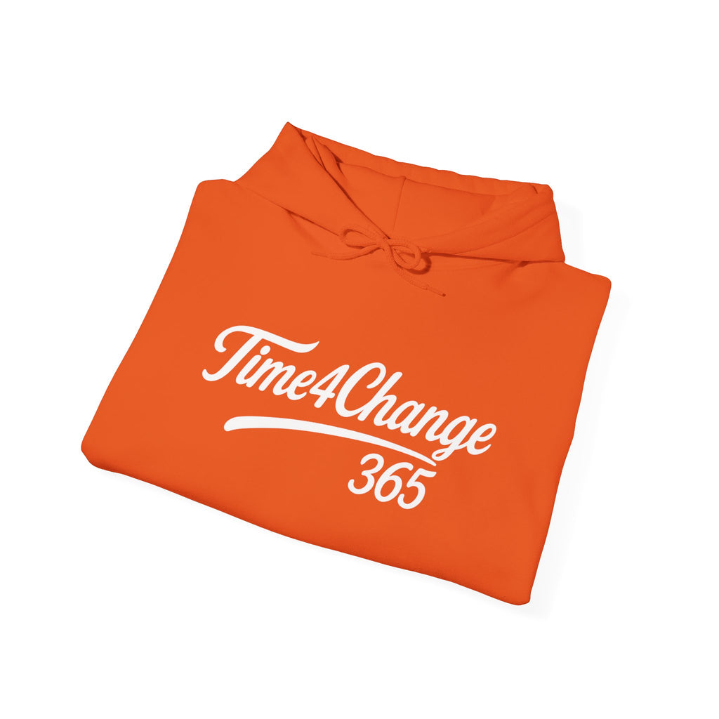 Time4Change Collab Hooded Sweatshirt, White Script Logo