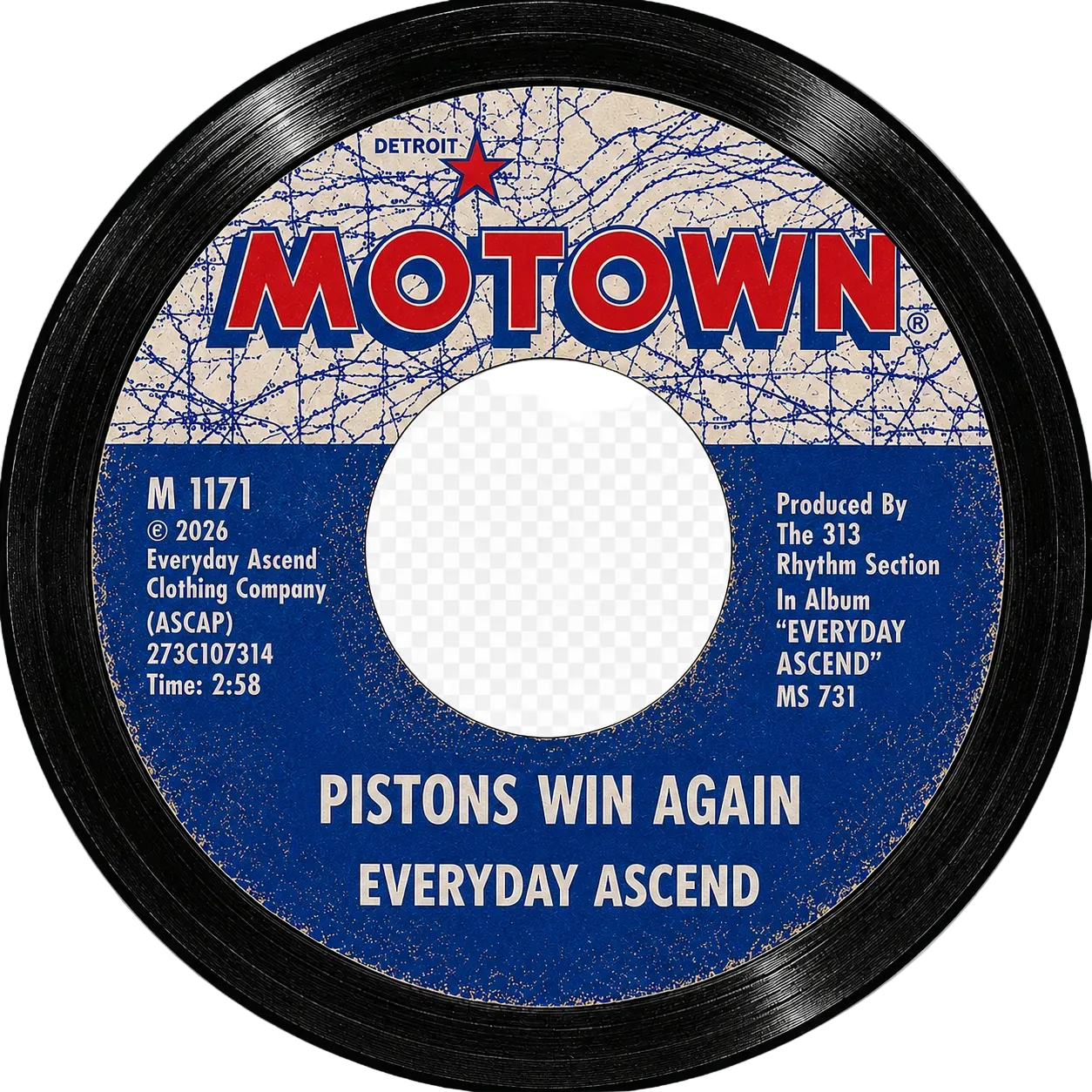 Detroit Pistons Win Again Motown Sticker