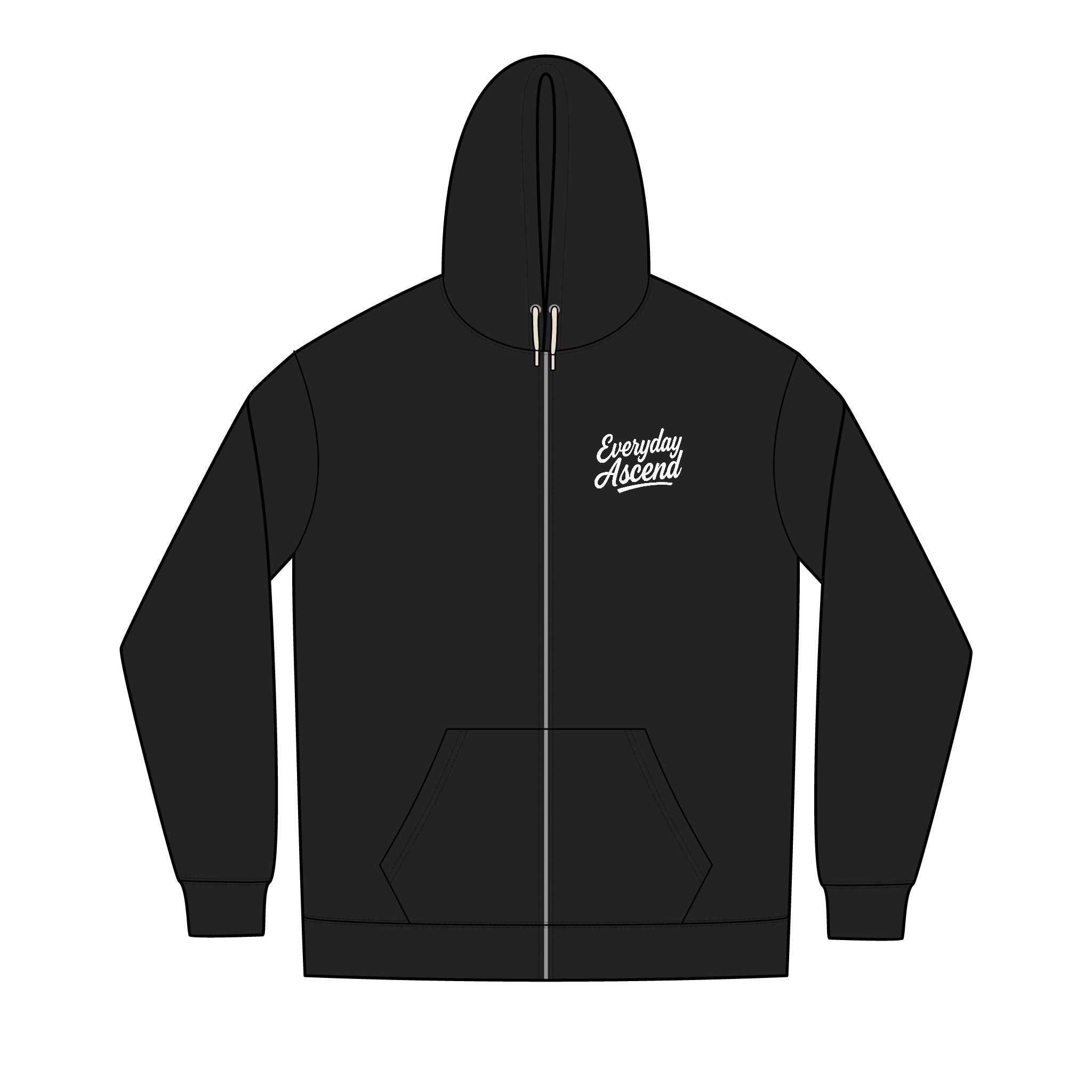 White Signature Script Zip Hoodie