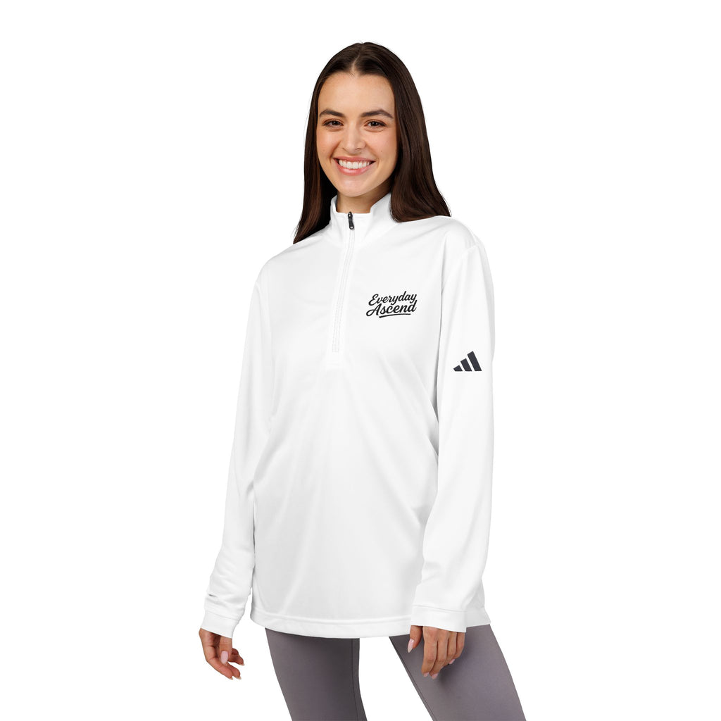 Adidas Ascend Black Script Quarter Zip Pullover