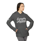 Adidas Everyday Ascend Hoodie — White Script Motivational Pullover