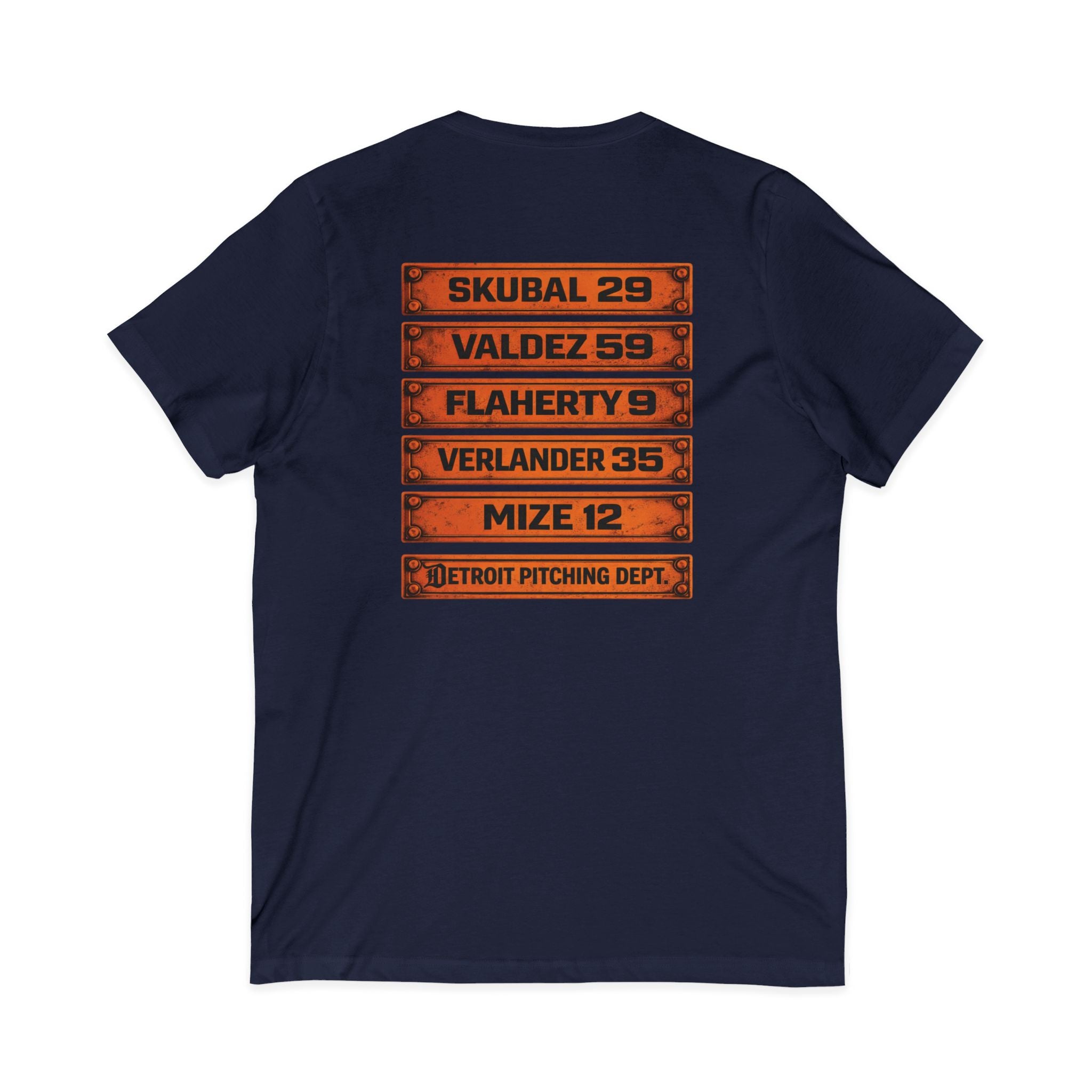 Detroit Retro Pitching Department V-Neck Tee