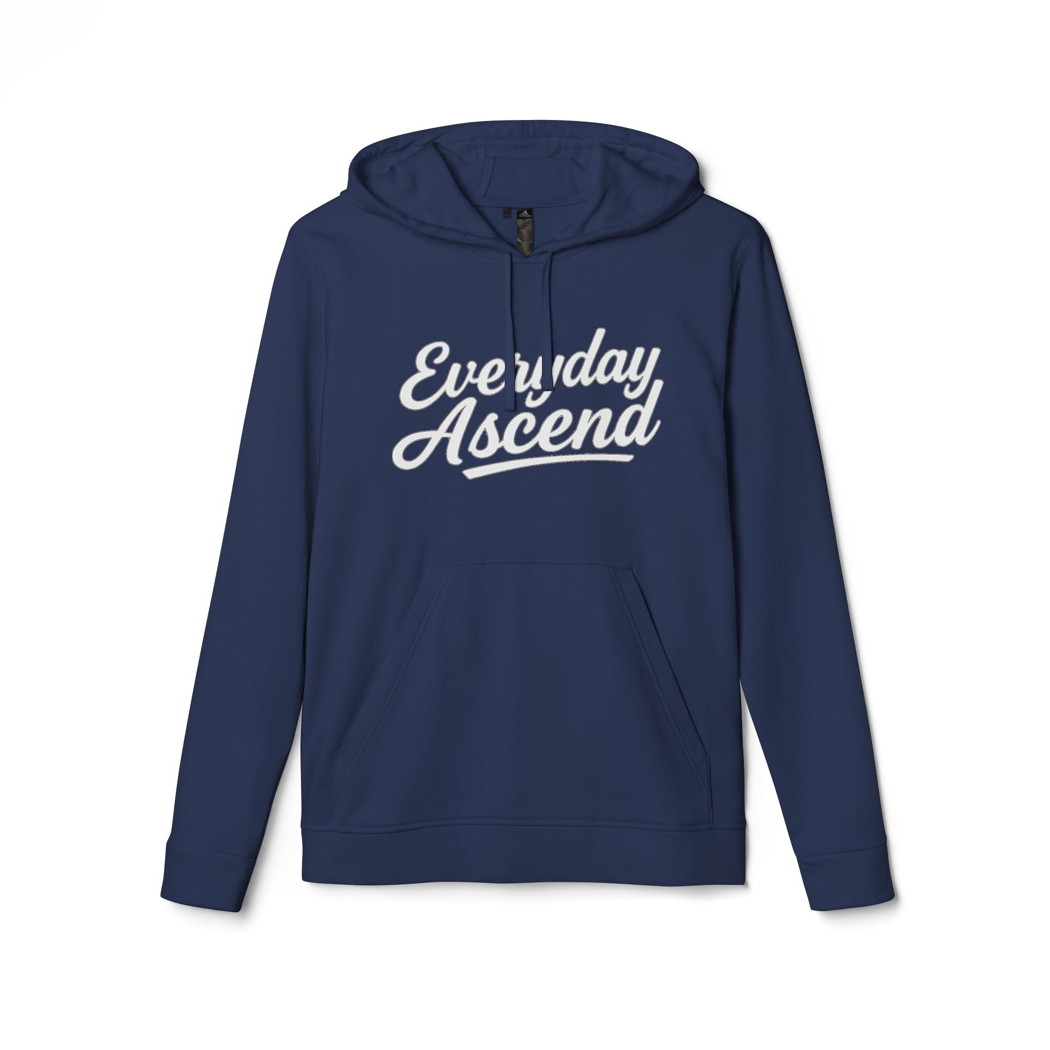 Adidas Everyday Ascend Hoodie — White Script Motivational Pullover