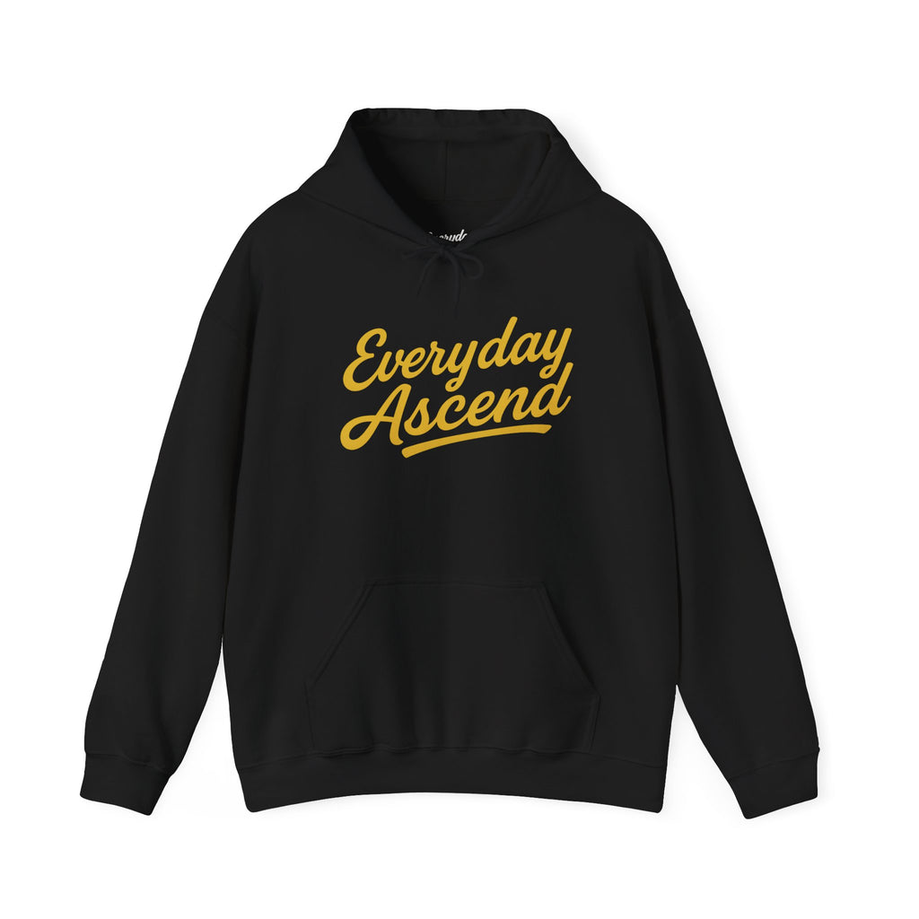 Signature Black & Gold Script Logo Everyday Ascend Hooded Sweatshirt