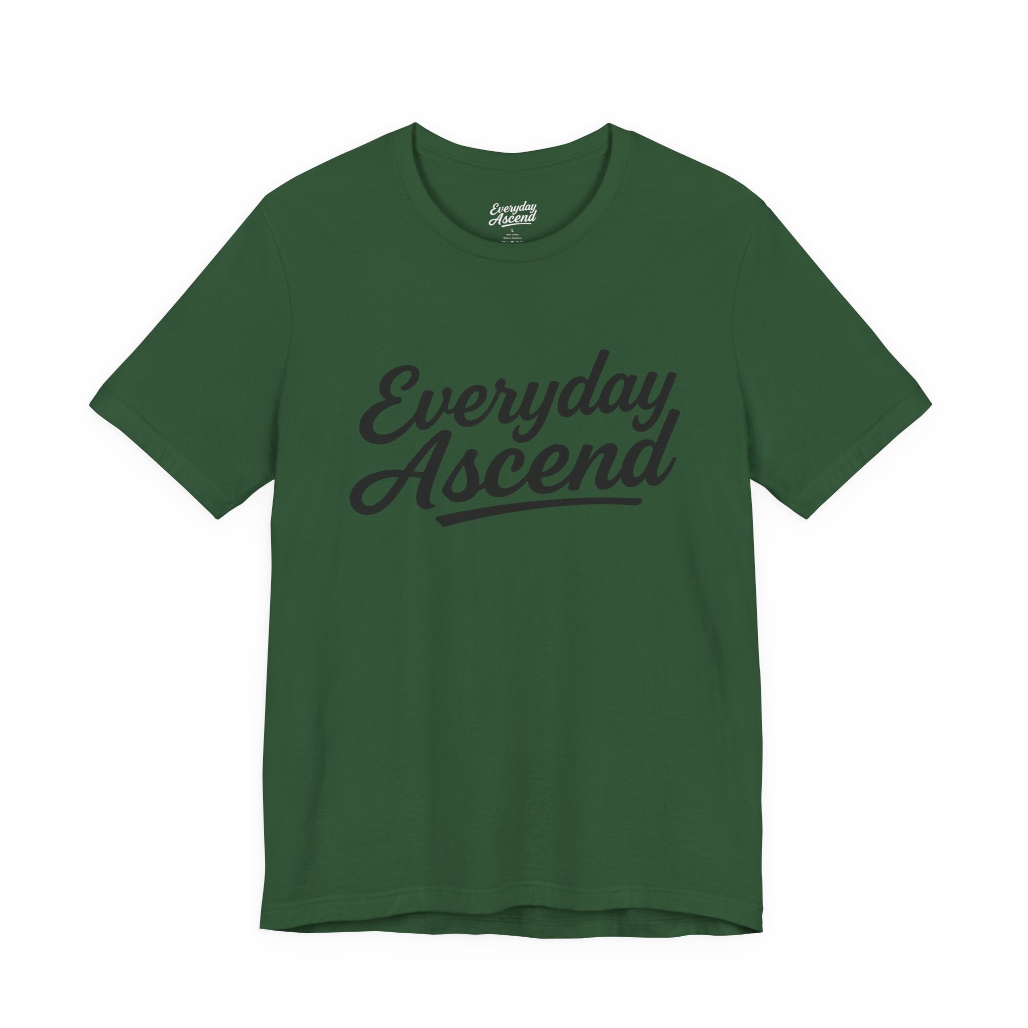 Everyday Ascend - Motivational Shirt, Signature Black Script Tee