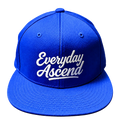 White Classic Script Flatbill Flexfit Hat