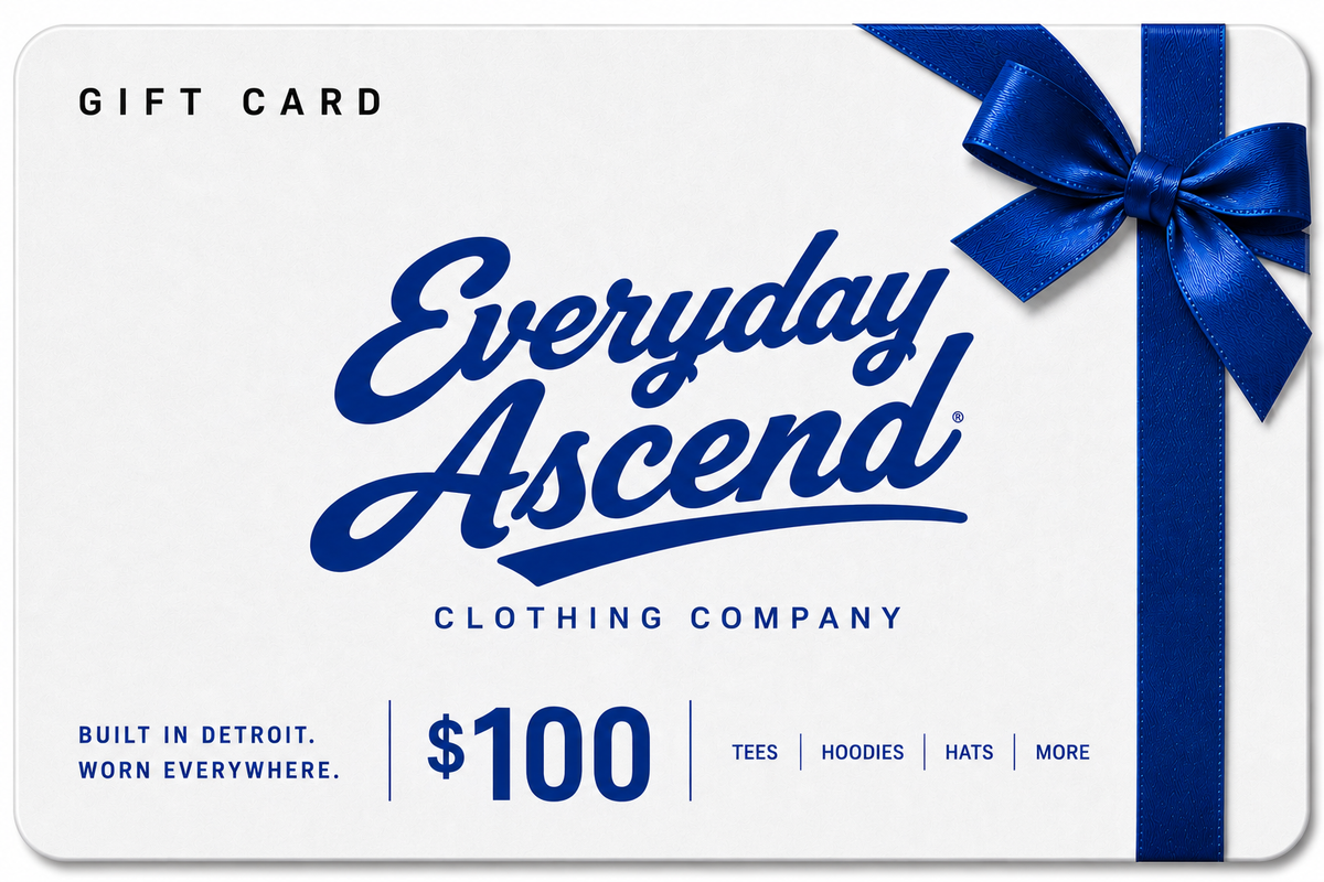 Everyday Ascend digital gift card for Detroit clothing, streetwear and apparel