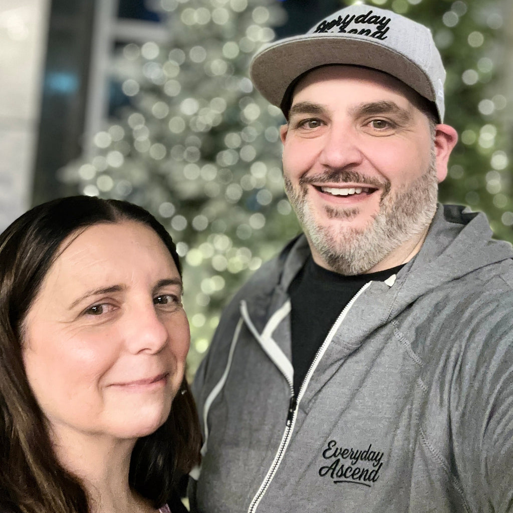 Everyday Ascend Embroidered Black Script Zip Fleece Hoodie