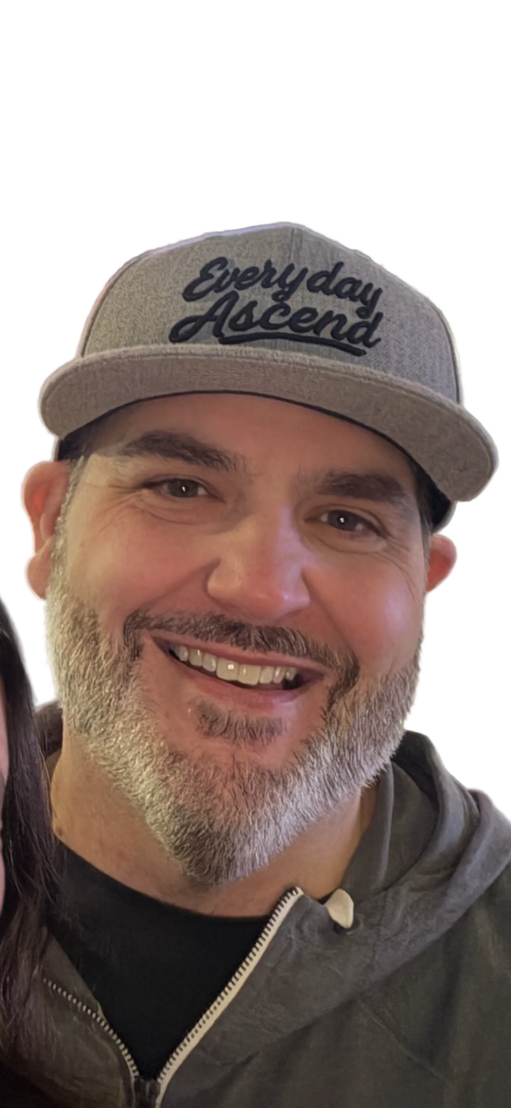 Everyday Ascend Flat Bill Snapback Hat Black Signature Script Logo