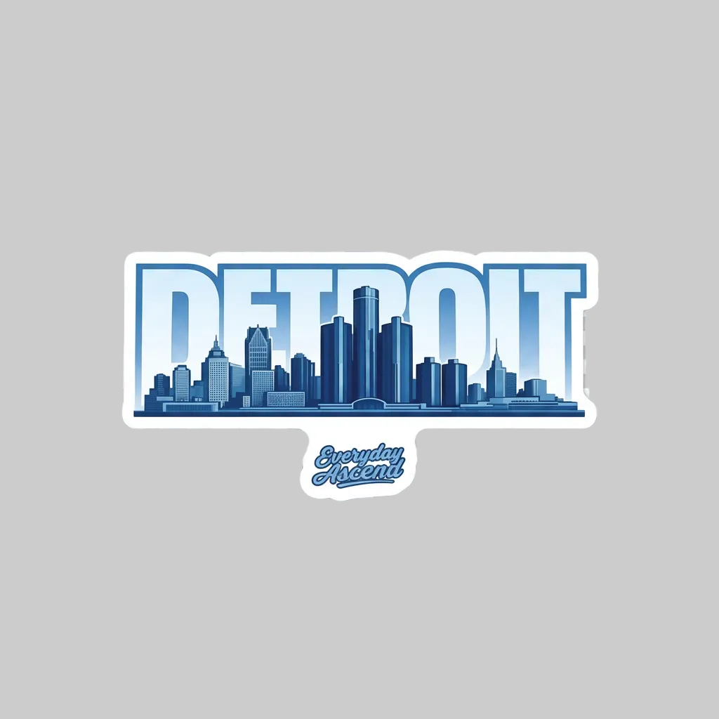 Detroit Skyline Sticker