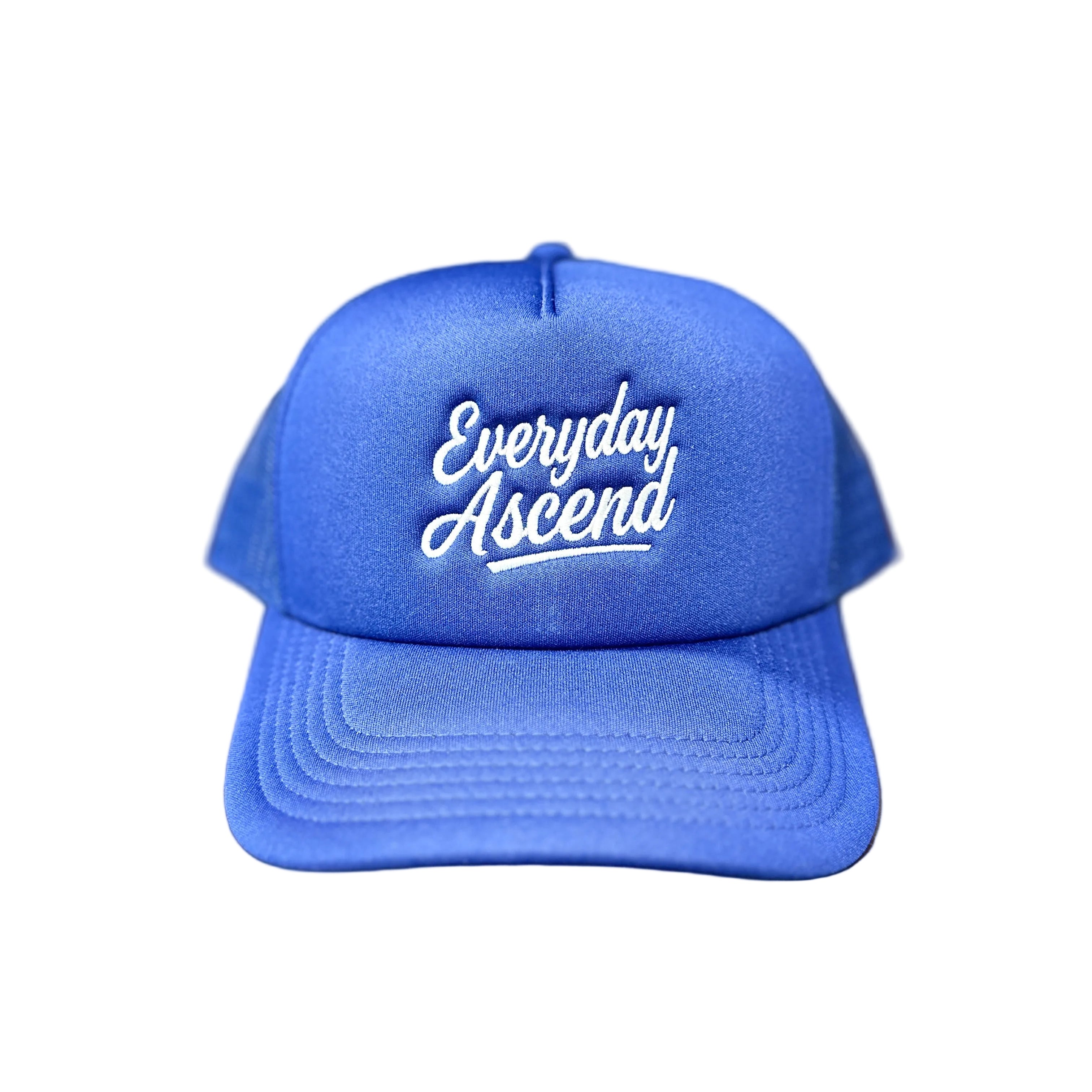 White Script Trucker Hat