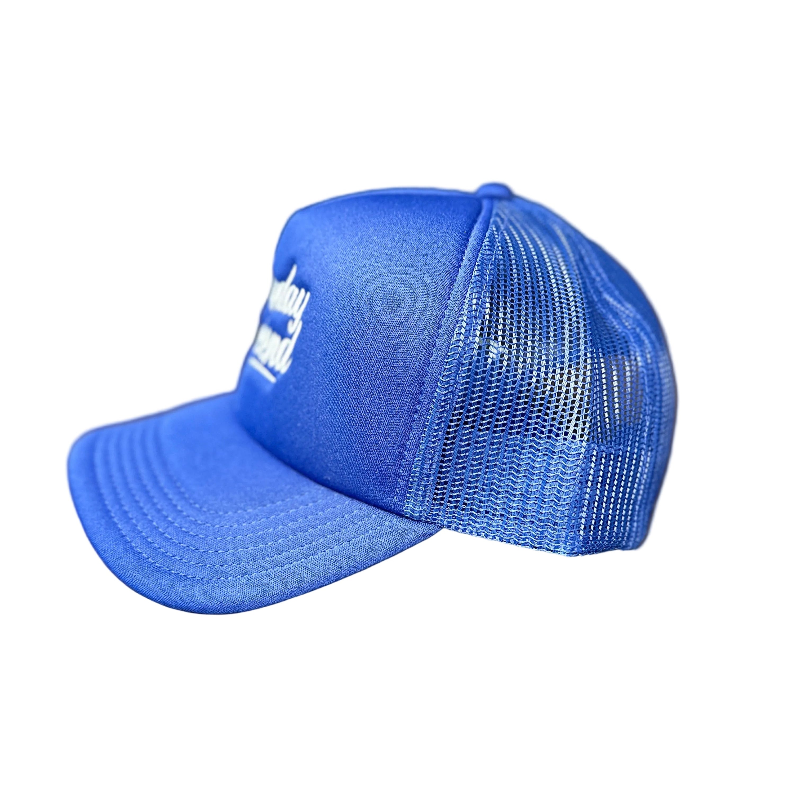 White Script Trucker Hat