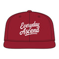 White Classic Script Flatbill Flexfit Hat