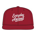 White Classic Script Flatbill Flexfit Hat