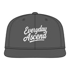 White Classic Script Flatbill Flexfit Hat