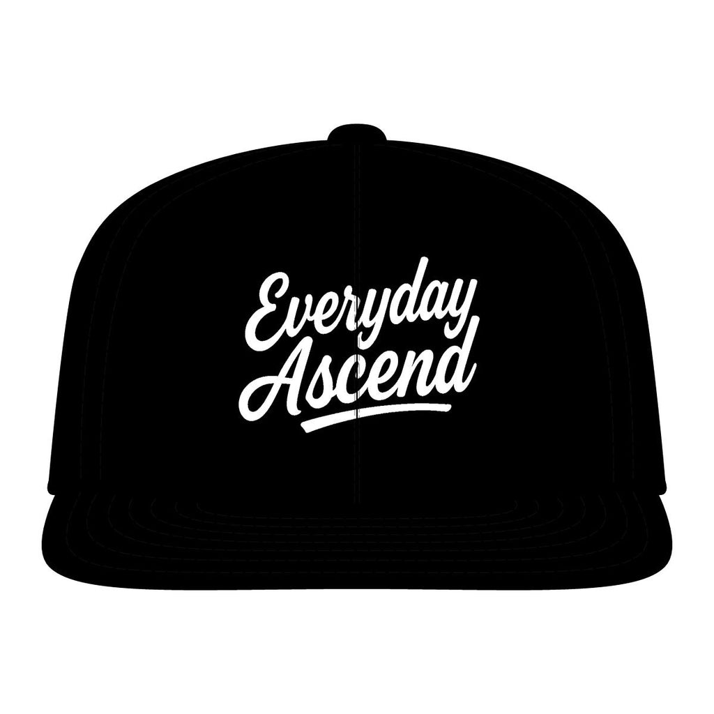 White Classic Script Flatbill Flexfit Hat