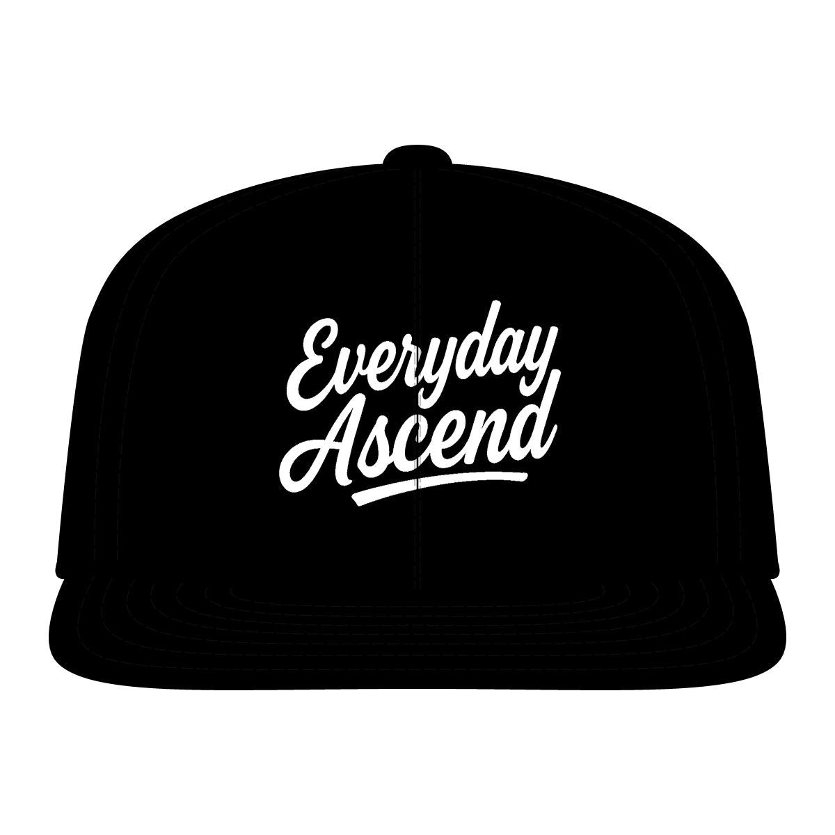 White Classic Script Flatbill Flexfit Hat
