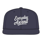 White Classic Script Flatbill Flexfit Hat