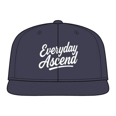 White Classic Script Flatbill Flexfit Hat
