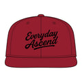 Black Classic Script Flatbill Flexfit Hat