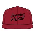 Black Classic Script Flatbill Flexfit Hat