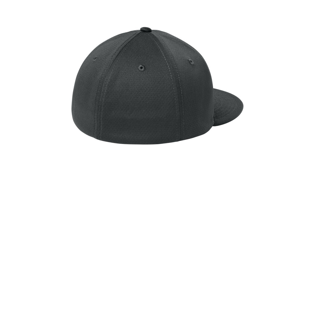 Black Classic Script Flatbill Flexfit Hat