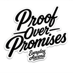 Proof Over Promises Classic Script Tee by Everyday Ascend